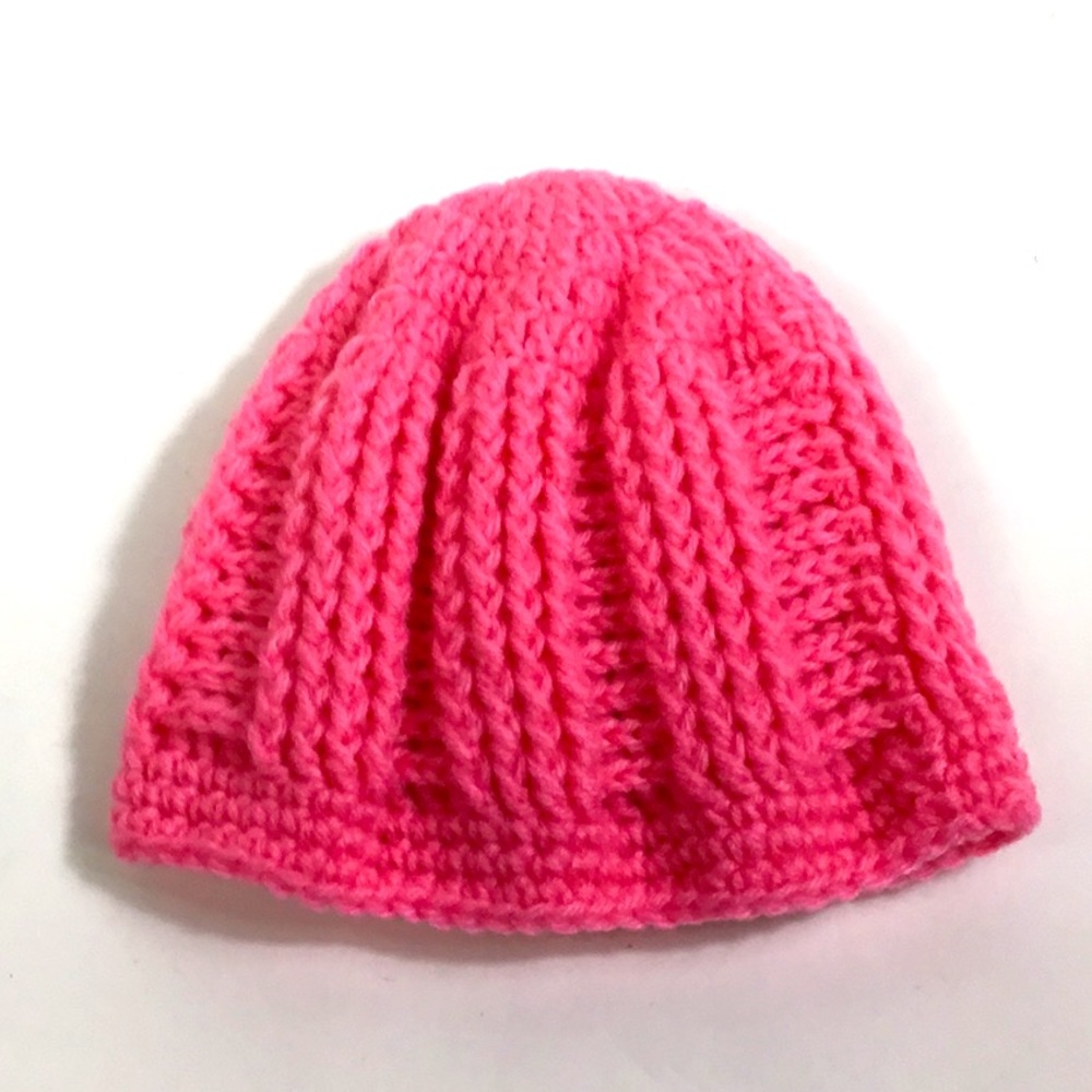 New Handmade Kids Hat crocheted PinkStretches